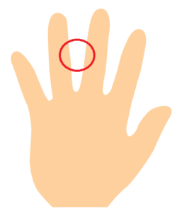 手相の中指と薬指の隙間