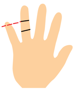 手相、薬指の第一関節より小指が長い